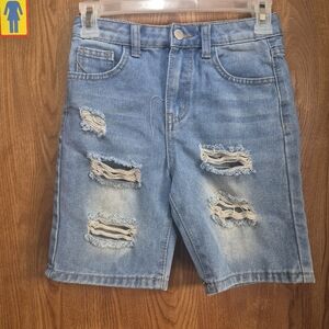 SHEIN Distressed Blue Denim Boy's Shorts.     BOX 33